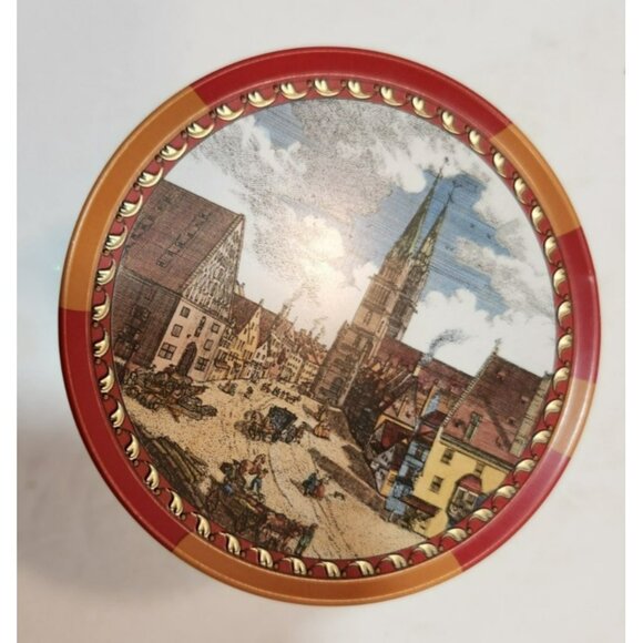 Vintage E Otto Schmidt Lebkuchen Round Cookie Tins Set of 4 - Picture 7 of 9